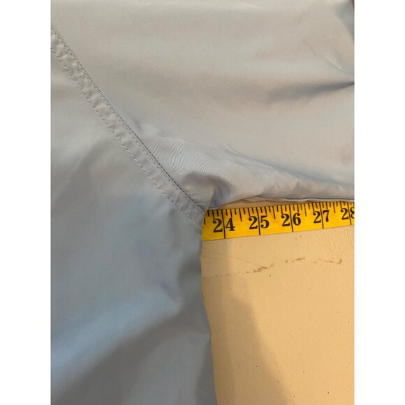 Eddie Bauer Pale Blue Lightweight Jacket Hood Front Pockets Full Zip Large - Picture 9 of 11